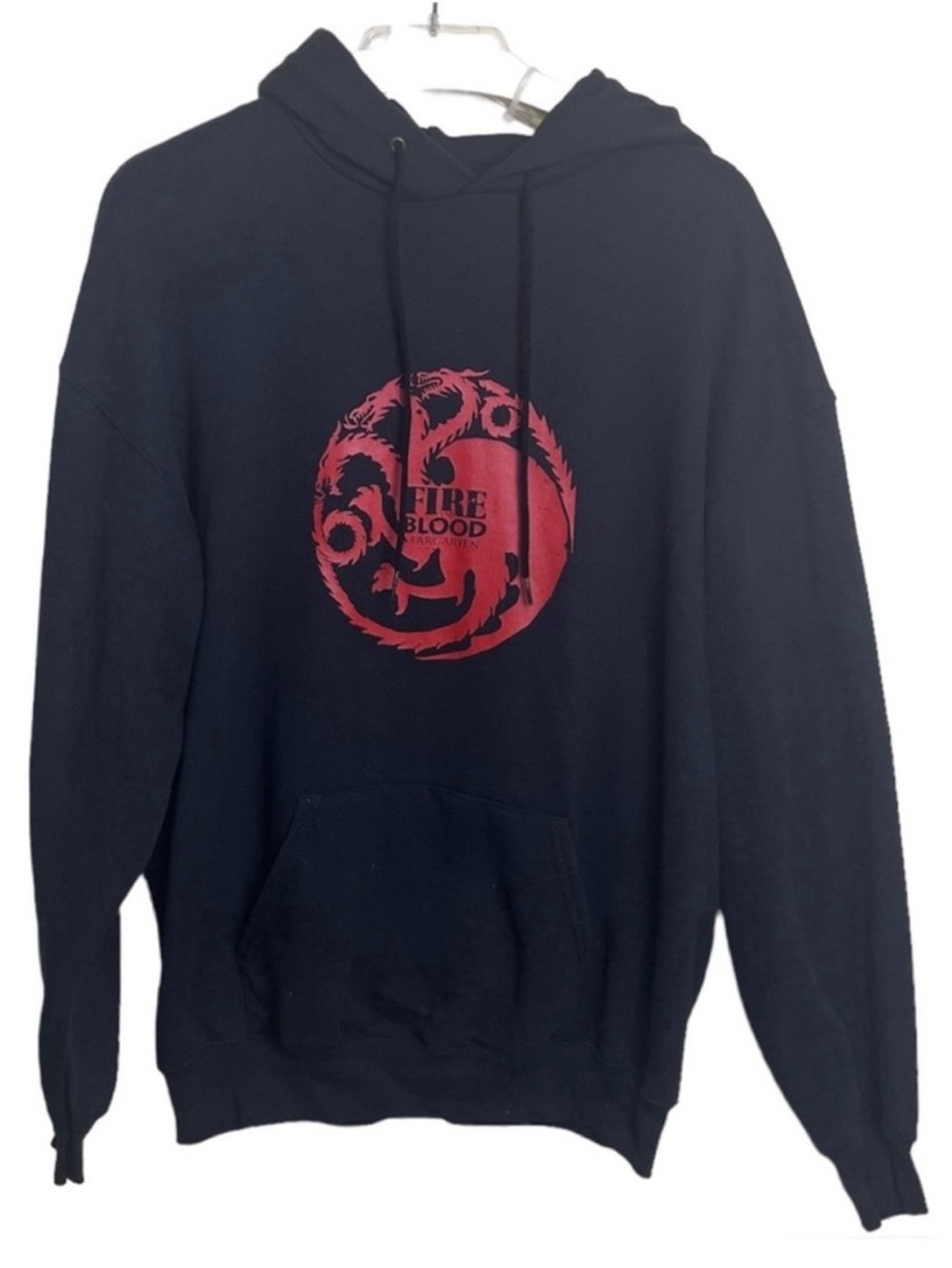 FRUIT Of The LOOM Fire and Blood Targaryen Dragon Hoodie Size XL Game of Thrones